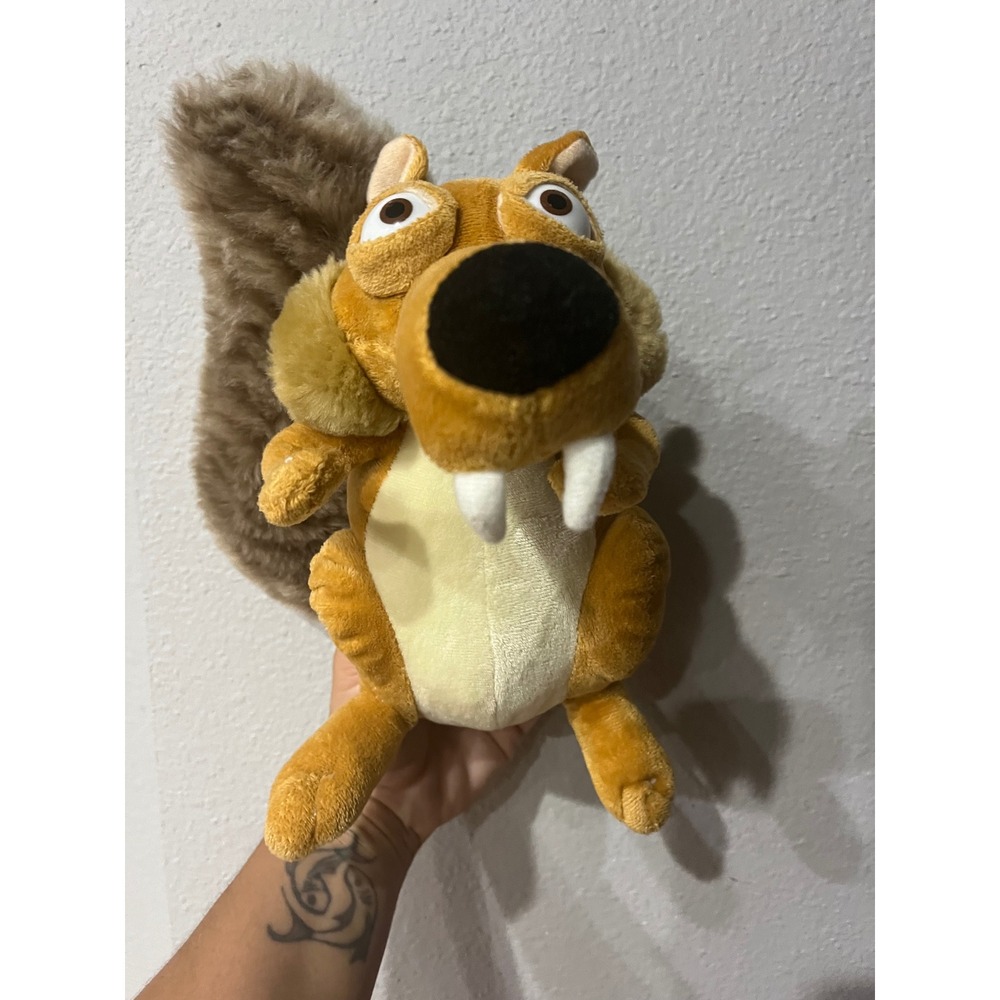 Ice Age Scrat Squirrel Plush Stuffed Animal Fluffy Tail 20th Century Fox Movie